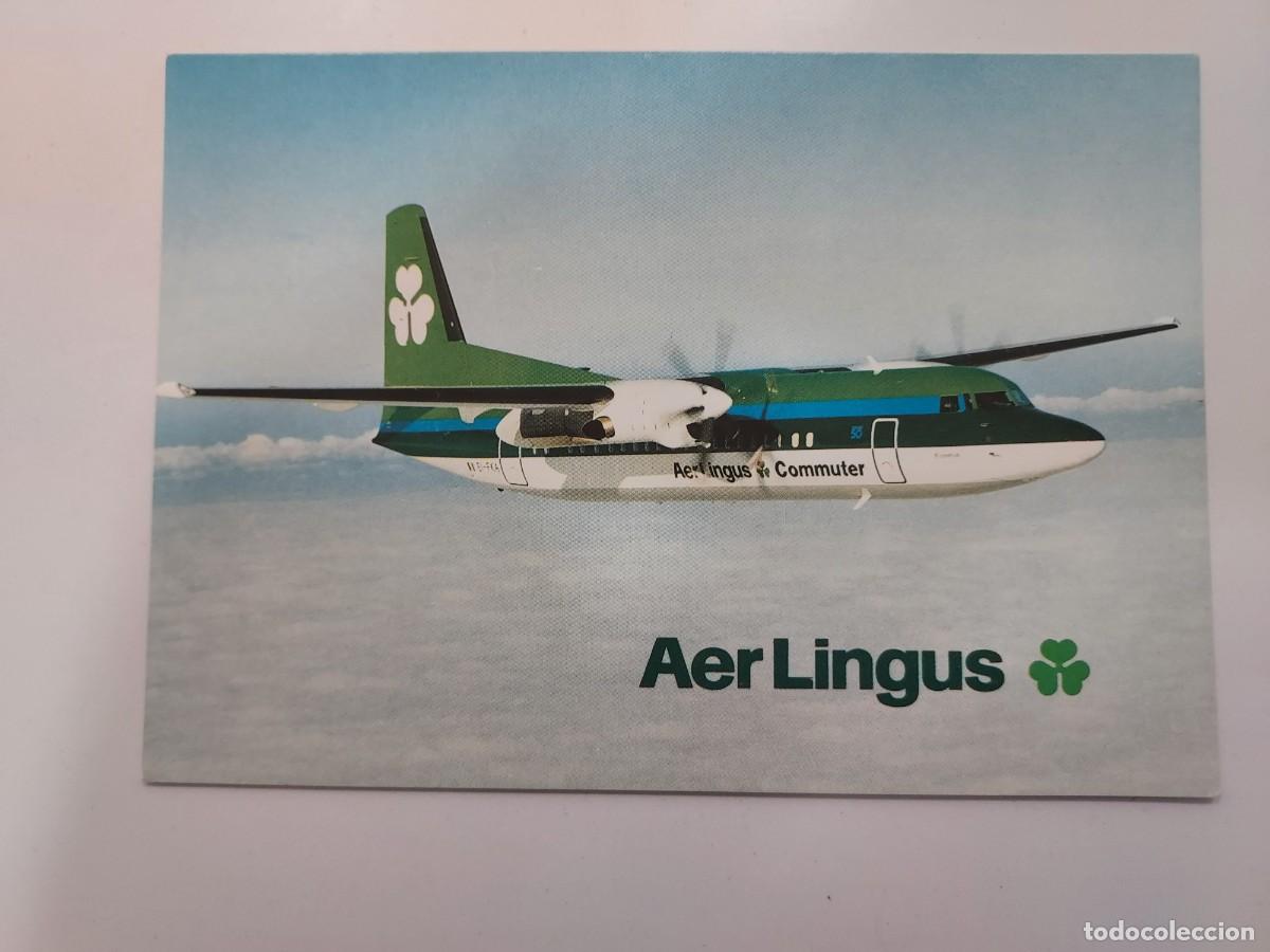 Postkarten: POSTAL AER LINGUS FOKKER 50. AVION. SIN CIRCULAR. IRELAND UK