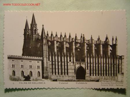 Postales: PALMA DE MALLORCA LA CATEDRAL - Foto 1