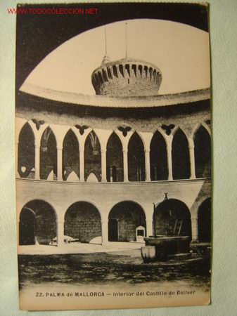 Postales: PALMA MALLORCA INTERIOR DEL CASTILLO DE BELLVER - Foto 1