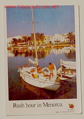 Postales: RUSH HOUR IN MENORCA.No circulada.