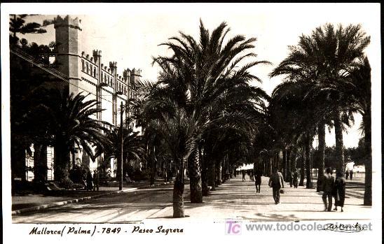 Postales: PALMA DE MALLORCA : PASEO SAGRERA - Foto 1