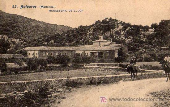 Postales: MALLORCA MONASTERIO DE LLUCH - Foto 1