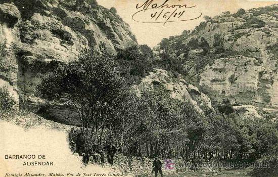 Postales: POSTAL DE MAHON BARRANCO DE ALGENDAR, CIRCULADA - Foto 1