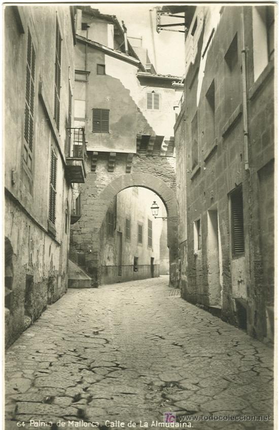 Postales: PALMA DE MALLORCA. CALLE DE LA ALMUDAINA. - Foto 1