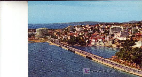 Postales: MALLORCA. VISTA AEREA PASEO MARITIMO. SIN CIRCULAR. - Foto 1