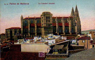 Postales: PALMA DE MALLORCA. LA CATEDRAL (&Aacute;BSIDE) - Foto 1