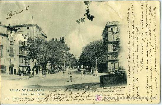 Postales: POSTAL PALMA DE MALLORCA PASEO DEL BORNE - Foto 1