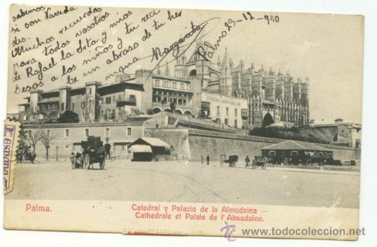 Postkarten: Postal catedral de Mallorca. Circulada, a&ntilde;o 1950
