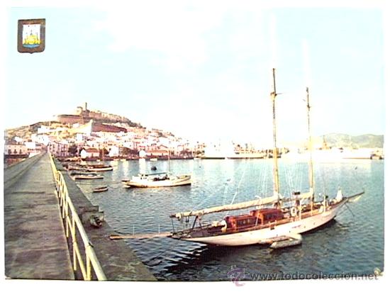 Postales: POSTAL DE IBIZA CON BARCOS DE LOS A&Ntilde;OS 70
