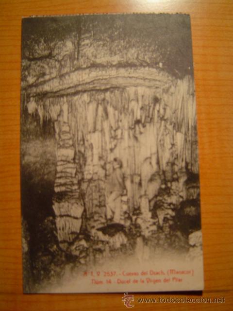 Postales: POSTAL CUEVAS DEL DRACH (MANACOR)DOSEL DE LA VIRGEN DEL PILAR CIRCULADA