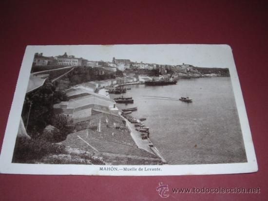 Postales: MAHON - MUELLE DE LEVANTE, J.PONS, EDITOR - Foto 1