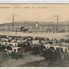 Postales: (PS-7080)POSTAL DE PALMA DE MALLORCA-LLEGADA AL PUERTO DEL VAPOR JAIME I