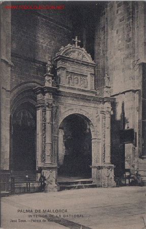 Postales: PALMA DE MALLORCA - INTERIOR DE LA CATEDRAL.- - Foto 1