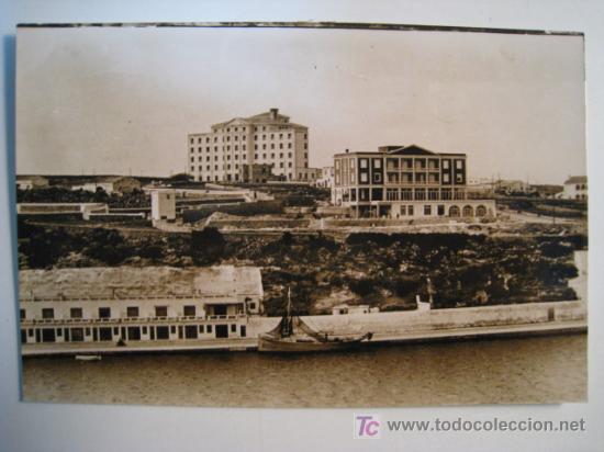 Postales: MENORCA: MAHON. HOTEL PORT MAHON Y RESIDENCIA SANITARIA. POSTAL