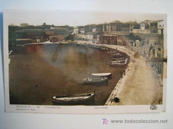 Postales: MENORCA: VILLA CARLOS. CALA FONS (GORGOLA). POSTAL