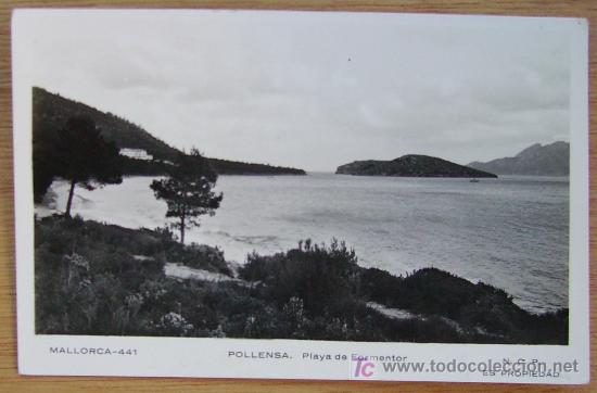 Postales: POSTAL POLLENSA PLAYA DE FORMENTOR MALLORCA - Foto 1