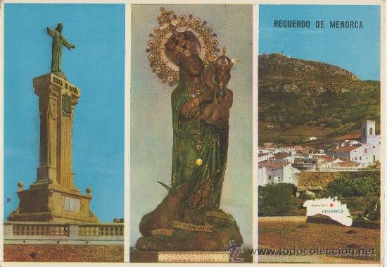 Postales: TARJETA POSTAL VIGEN DEL MONTE TORO, PATRONA DE MENORCA ISLAS BALEARES