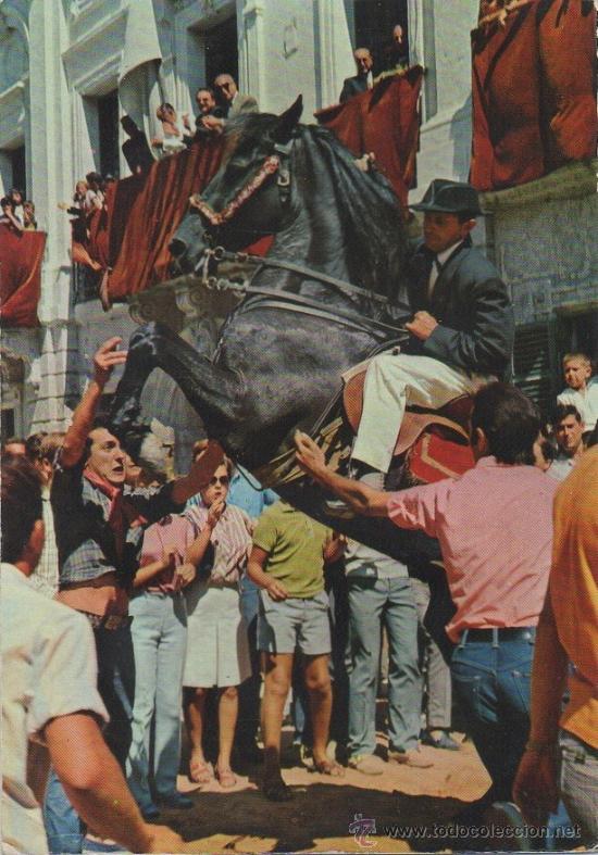 Postales: TARJETA POSTAL DE SA COLCADA MENORCA CABALLO MENORQUIN, GRACIA, FIESTAS MAO, FOLKLORE ISLAS BALEARES
