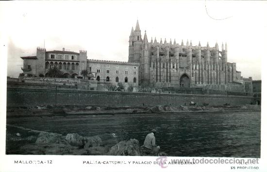 Postales: MALLORCA  : Catedral y Palacio de la Almudaina - Foto 1
