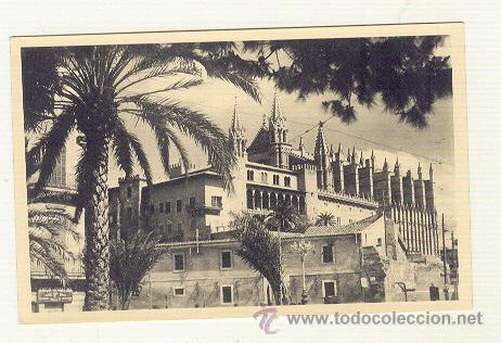 Postales: MALLORCA PALMA LA CATEDRAL Y LA ALMUDAINA - Foto 1