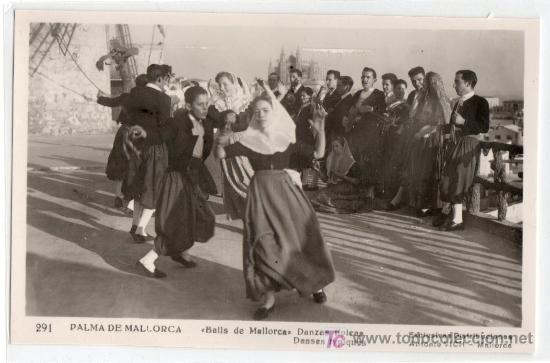 Cartoline: TARJETA POSTAL DE PALMA DE MALLORACA N&ordm; 291. DANZAS TIPICAS. EXCLUSIVAS DISTRIBUCIONES ANTONIO VICH