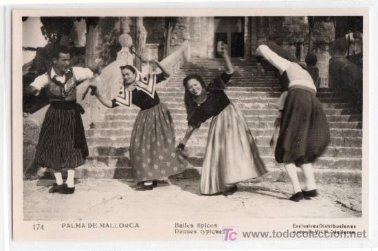 Postcards: TARJETA POSTAL DE PALMA DE MALLORACA N&ordm; 174. DANZAS TIPICAS. EXCLUSIVAS DISTRIBUCIONES ANTONIO VICH