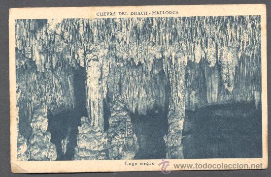 Postales: MALLORCA CUEVA DEL DRACH LAGO NEGRO - Foto 1