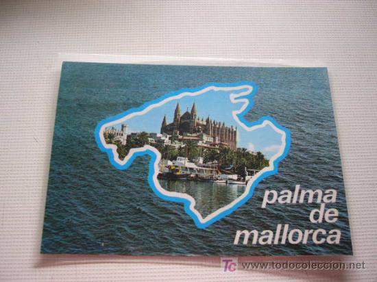 Postales: Palma de Mallorca. Mapa de la Isla. Ed. Cavi. N&ordm; 180 - Foto 1