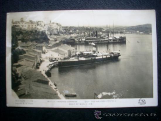 Postcards: Postal Mah&oacute;n-Muelle Vapores Correos