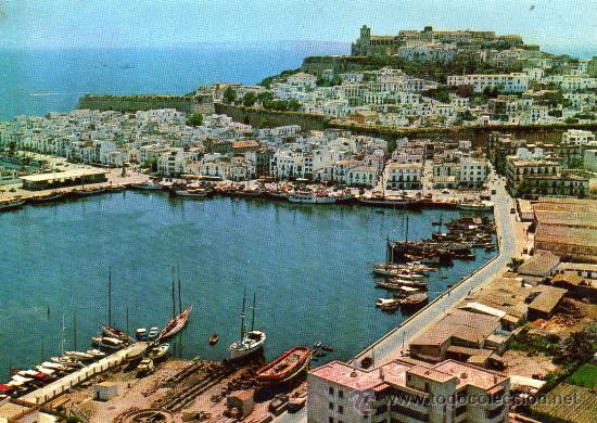 Postales: POSTAL CIRCULADA Y SIN SELLO DE IBIZA,BALEARES.PUERTO