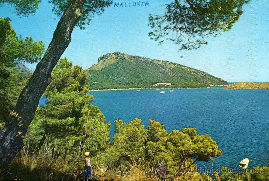 Postales: POSTAL ESCRITA SIN CIRCLAR DE MALLORCA,BALEARES.POLLENSA,BAHIA Y HOTEL FORMENTOR