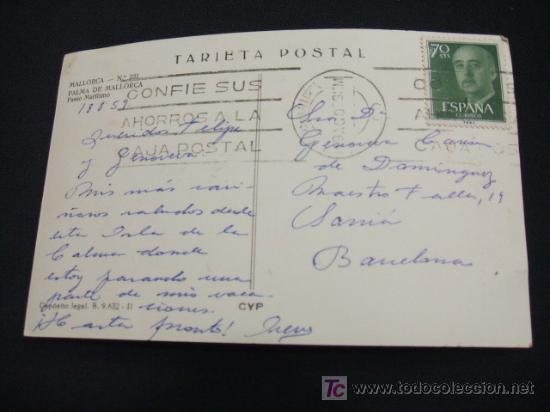 Postales: PASEO MARITIMO - MALLORCA - A&Ntilde;O 1.959 - Foto 2