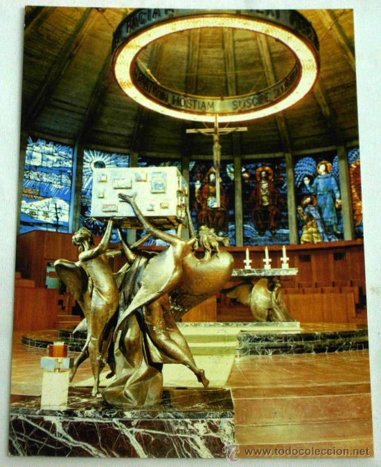 Postales: Postal Iglesia Porci&uacute;ncula Ntra Se&ntilde;ora Angeles Altar Mallorca Ed Jorvich Domingo a&ntilde;os 70 sin circula
