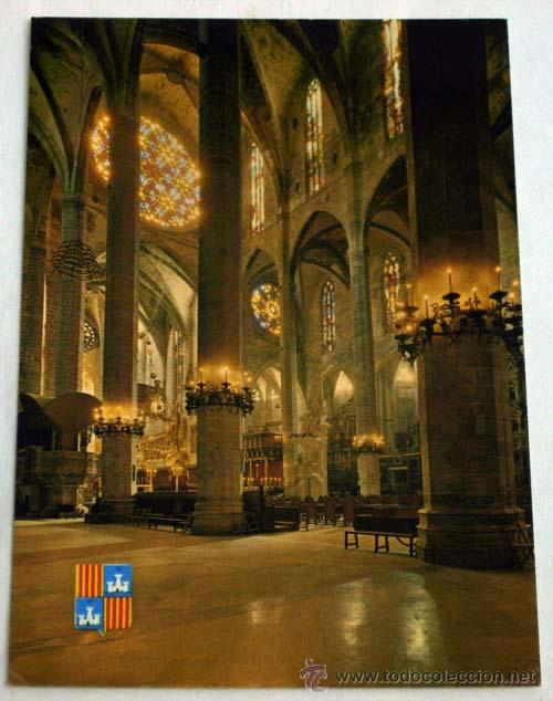 Postales: Postal Palma de Mallorca Interior catedral - Foto 1