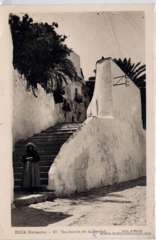 Postales: IBIZA(BALEARES).-UN RINC&Oacute;N DE LA CIUDAD