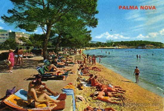 Postales: POSTAL CIRCULADA PERO SIN SELLO DE PALMA NOVA,MALLORCA.PLAYA.