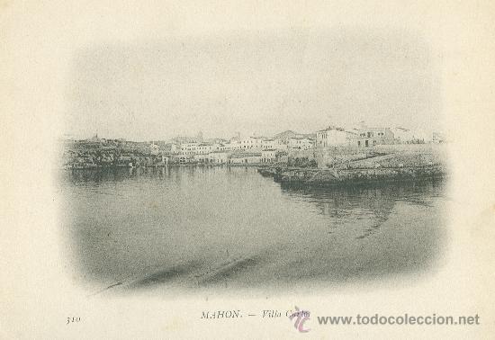 Postales: MENORCA. MAHON. VILLA CARLOS. BUQUE ESCUELA DUGUAY TROUIN. A&Ntilde;O 1903.