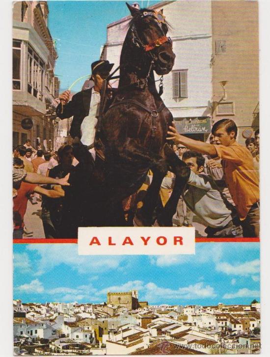Postales: Alayor tipica fiesta Menorquina Sa Colcada,Ediciones Lucia Mora-Alayor
