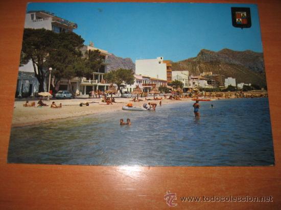 Postcards: N&ordm; 2381 MALLORCA.PUERTO DE POLLENSA  VISTA PARCIAL DE LA PLAYA  A.SUBIRATS  CIRCULADA