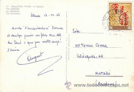 Postales: Palma de Mallorca, la catedral, circulada en 1967 - Foto 2