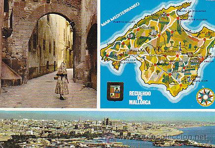 ver mapa de palma de maiorca palma de mallorca, calle de la almudaina y mapa   Buy Postcards 