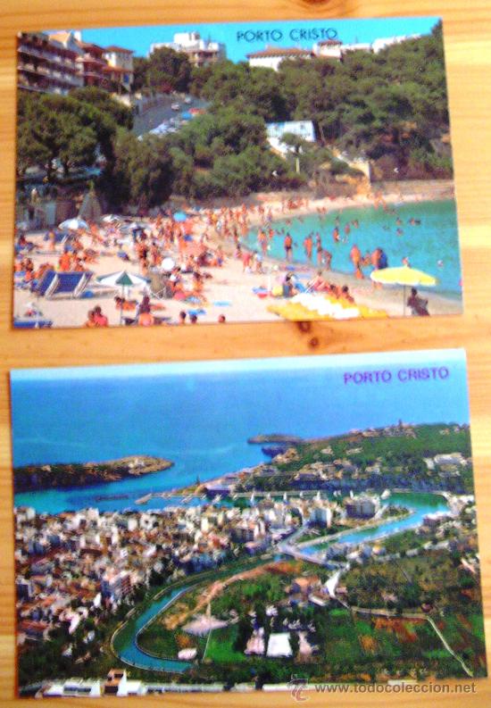 Postkarten: Lote 2 postales de Porto Cristo (Mallorca.- Baleares). A&ntilde;os 80.