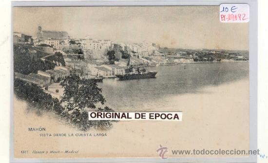 Postales: (PS-19192)POSTAL DE MAHON-VISTA DESDE LA CUESTA LARGA