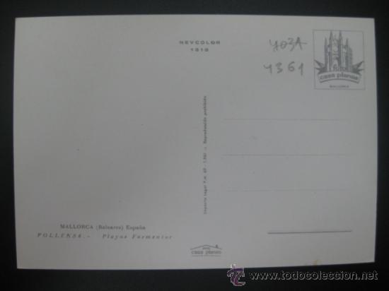 Postales: POLLENSA, PALMA DE MALLORCA - REF.: R-6-50 - Foto 2