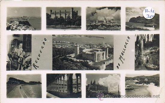 Postales: TARJETA POSTAL ESPA&Ntilde;A ANTIGUA 1.939, BALEARES, RECUERDO DE MALLORCA, VARIAS VISTAS