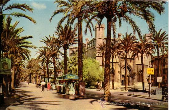 Postkarten: N&ordm; 7577 PALMA DE MALLORCA PASEO SAGRERA Y LA LONJA