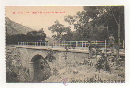 Postales: S&Oacute;LLER. DETALLE DE LA LINEA DEL FERROCARRIL. (THOMAS) - Foto 1
