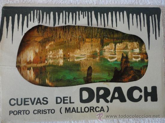 Postkarten: ESTUCHE CON 10 TARJETAS POSTALES CUEVAS DEL DRACH. PORTO CRISTO. MALLORCA. CLIS&Eacute; SERVERA. A&Ntilde;OS 60