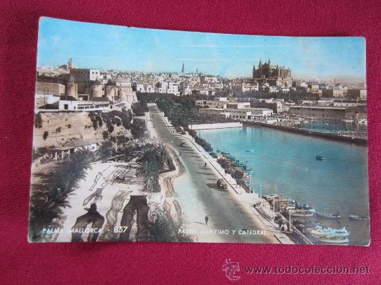 Postales: MALLORCA - PASEO MARITIMO Y LA CATEDRAL - Foto 1