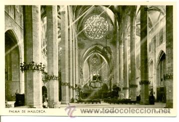 Postales: 7-esp655. Postal Palma de Mallorca. Interior de la Catedral - Foto 1